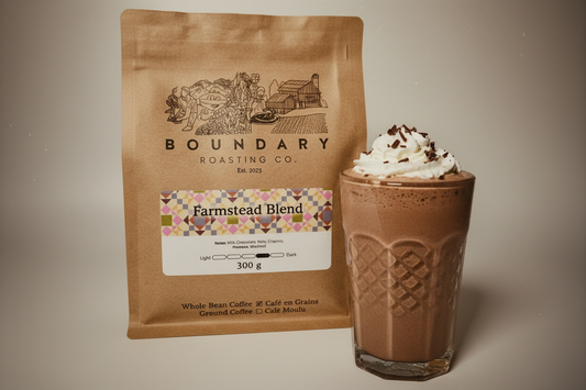 Farmstead Blend with chocolate milkshake - film style