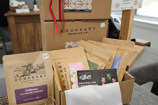 Film-style Boundary Roasting Co. sample packs